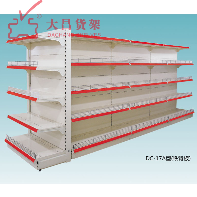 black gondola shelving units